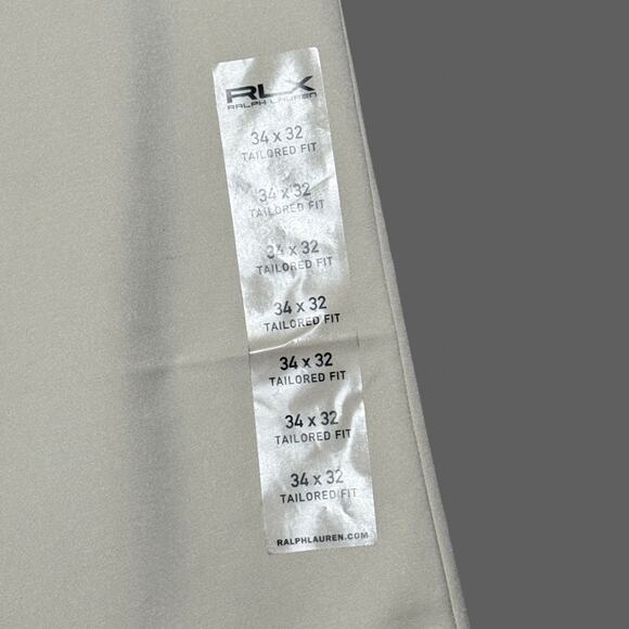 RLX Ralph Lauren Tailored Fit Tan/Khaki Basic Sand Size 34x32 NWT $125 MSRP - Picture 9 of 10